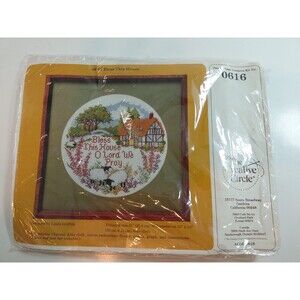 The Creative Circle 0616 Bless This House Counted Cross Stitch Kit 10" Round